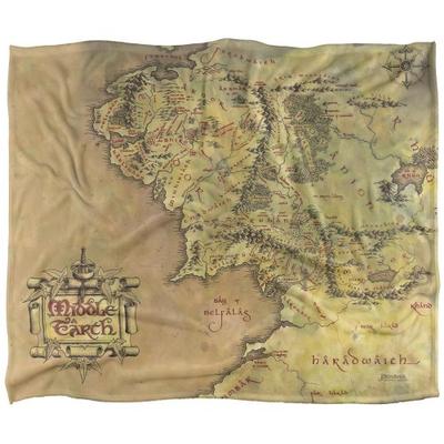 Map of Middle Earth Silky Supersoft Blanket