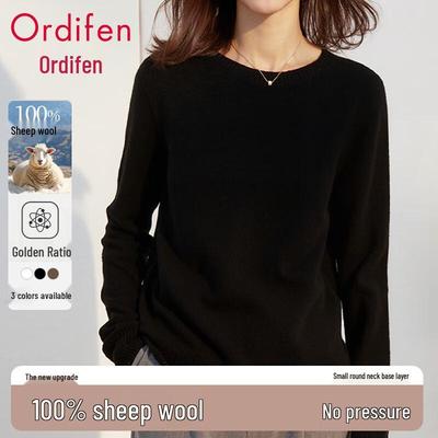 Oudifen 100% Merino Wool Women's Base Layer Sweater