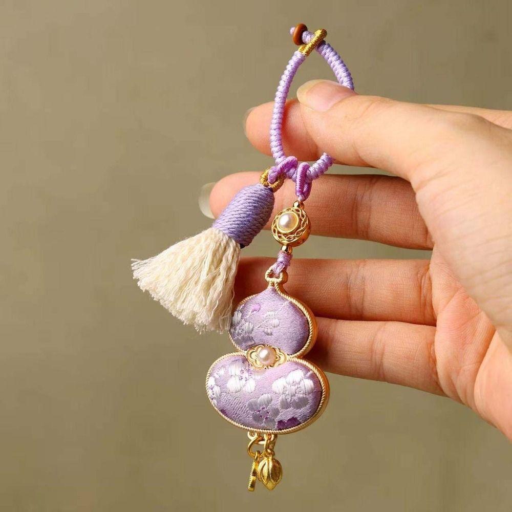 Blessing Brocade Gourd Pendant Good Luck Hanging Ornaments Spring Festival Gourd Key-chain  Gifts
