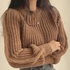 Loose Vintage Harajuku Lantern Long Sleeve Women Sweater Korean Autumn Winter Knitwear Soft Warm Tops Chic Solid Femme Sweater