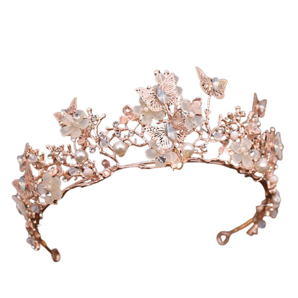 Sparkling Crystal Bridal Tiaras Vintage Crystal Wedding Tiaras Queen Princess Crown  Bridal Wedding розовый