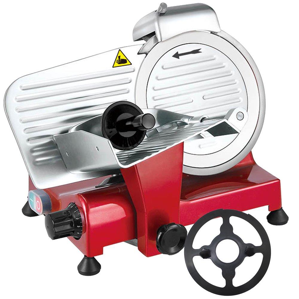 Commercial Meat Slicer Electric Meat Slicer Blade Red KIPROSTAR Ham Slice [Rotary 220mm] PRO-220YS-B