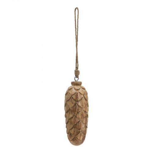 Hill Interiors Wooden Pine Cone Bauble