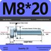 Grade 8.8 Galvanized Hex Head Screw Set with Hex Bolt, Spring Washer, and Flat Washer (Sizes: M4, M5, M6, M8, M10, M12)