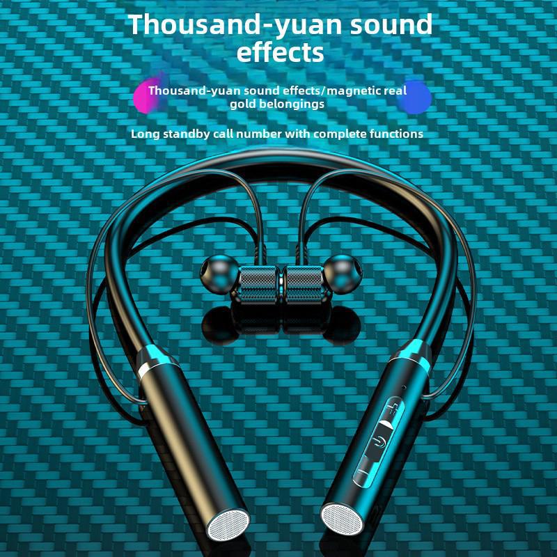 

Беспроводные наушники Bluetooth — спортивные наушники-вкладыши с креплением на шее и сверхдлительным временем работы в режиме ожидания. Colorful Bag прохладный черный