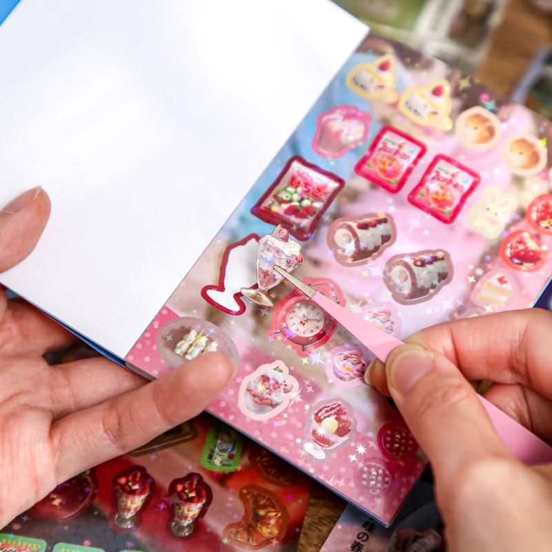 30/60 Sheets Die Cut Stickers Book Retro Cartoon Decorative Journal Sticker Handmade Scrapbooking Japanese Stationery Supplies