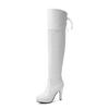 Women's high-heeled boots, sexy European and American style autumn and winter new waterproof table, fine-heeled large-size knee boots