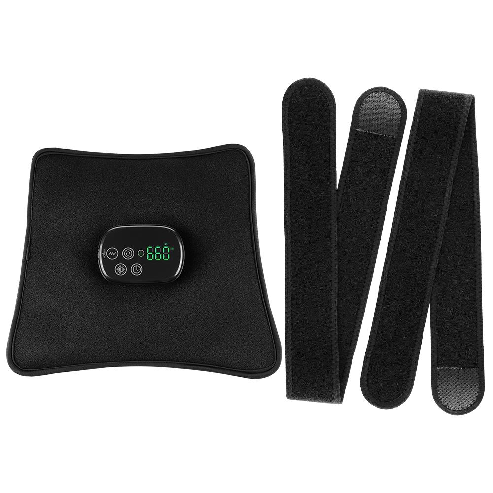 

Электрический нагревательный пояс для массажа талии, портативный, 3 режима массажа, поясничный корсет, массажер для поддержки живота и спины, снятие мышечной усталости чёрный