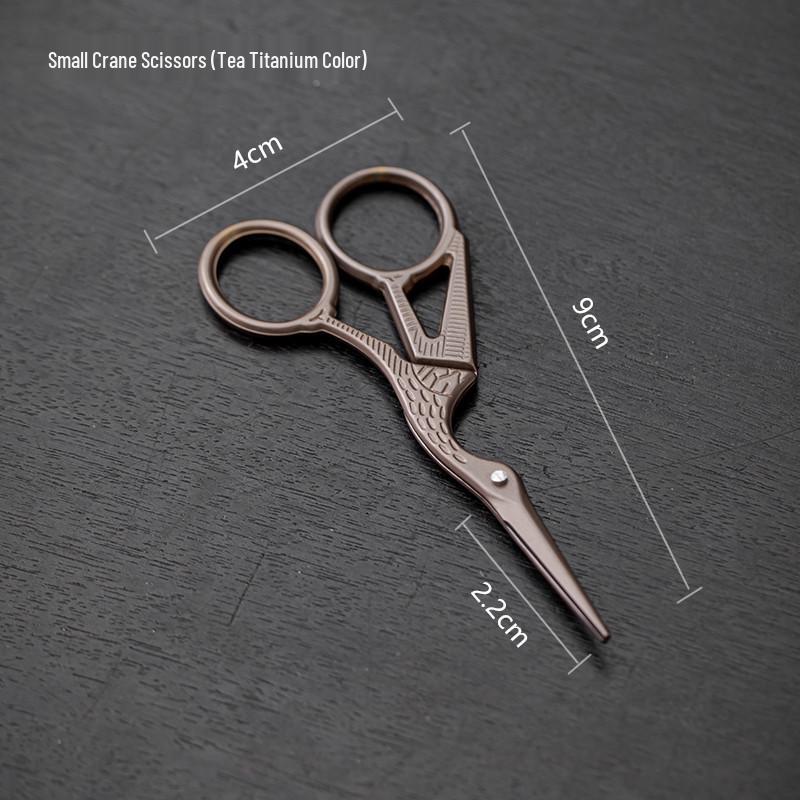Retro Crane-Shaped Small Pointed Tip Tea Scissors - Tea Bag, Leaf Packaging & Ceremony Accessories