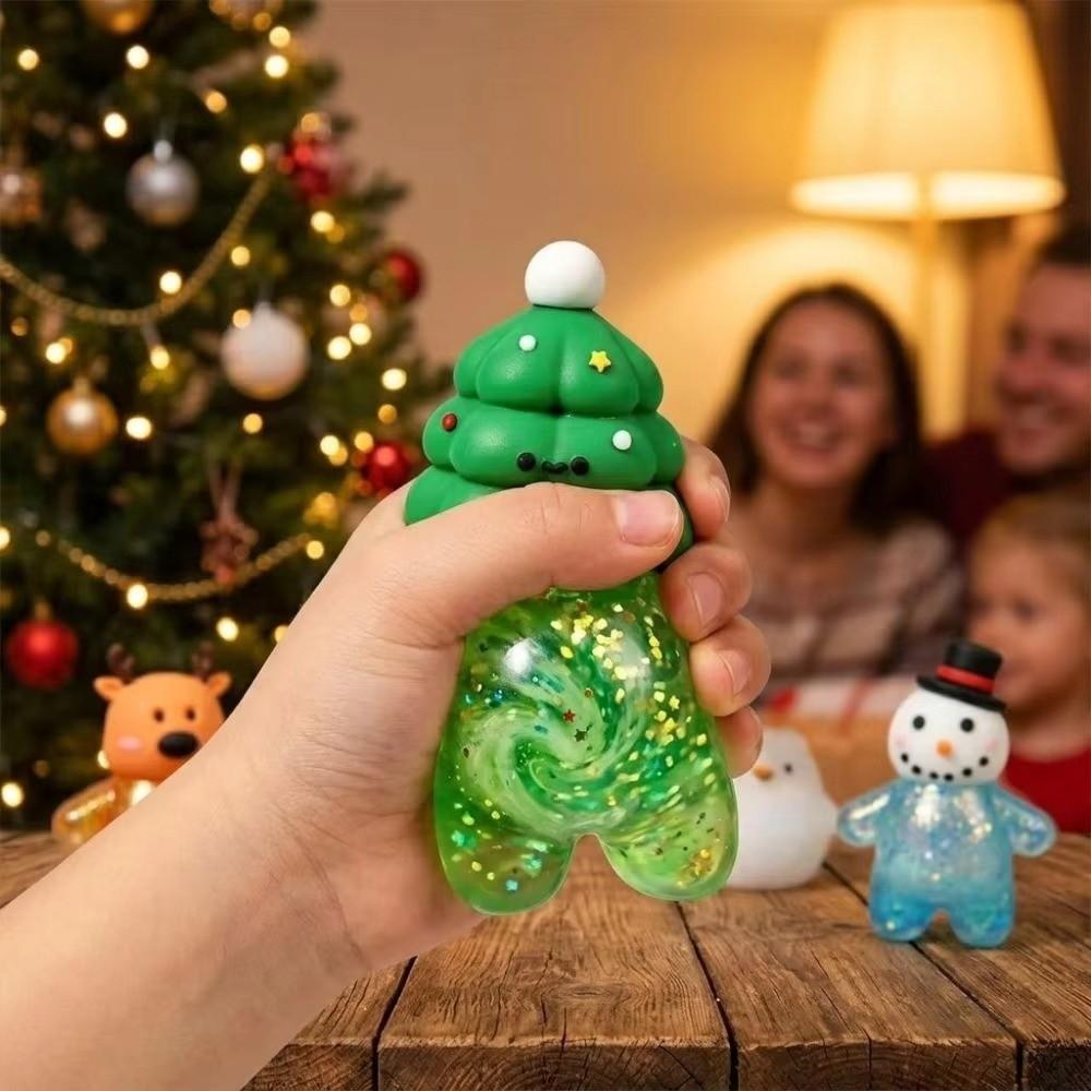 Soft Squeeze Toy Glitter Stress Relief Toy Fun Christmas Fidget Toy  Holiday Season