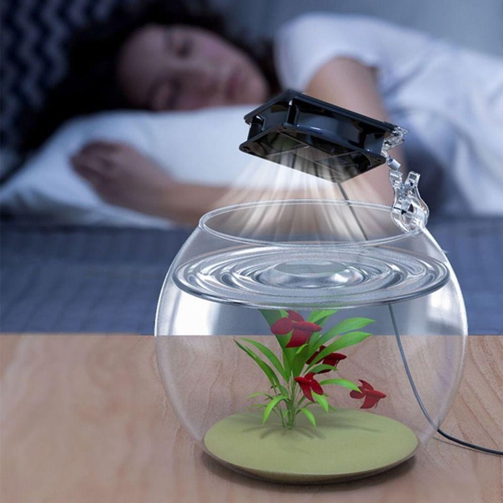 1Pcs Adjustable Angle Aquarium Cooling Fan Fish Tank Fan  for Reptile Terrarium Cooling