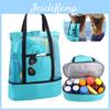 Heat Picnic Bag Beach Preservation Women Mesh Transparent Doublelayer Swim Storage High Capacity Shopping Waterproof Bags Tote