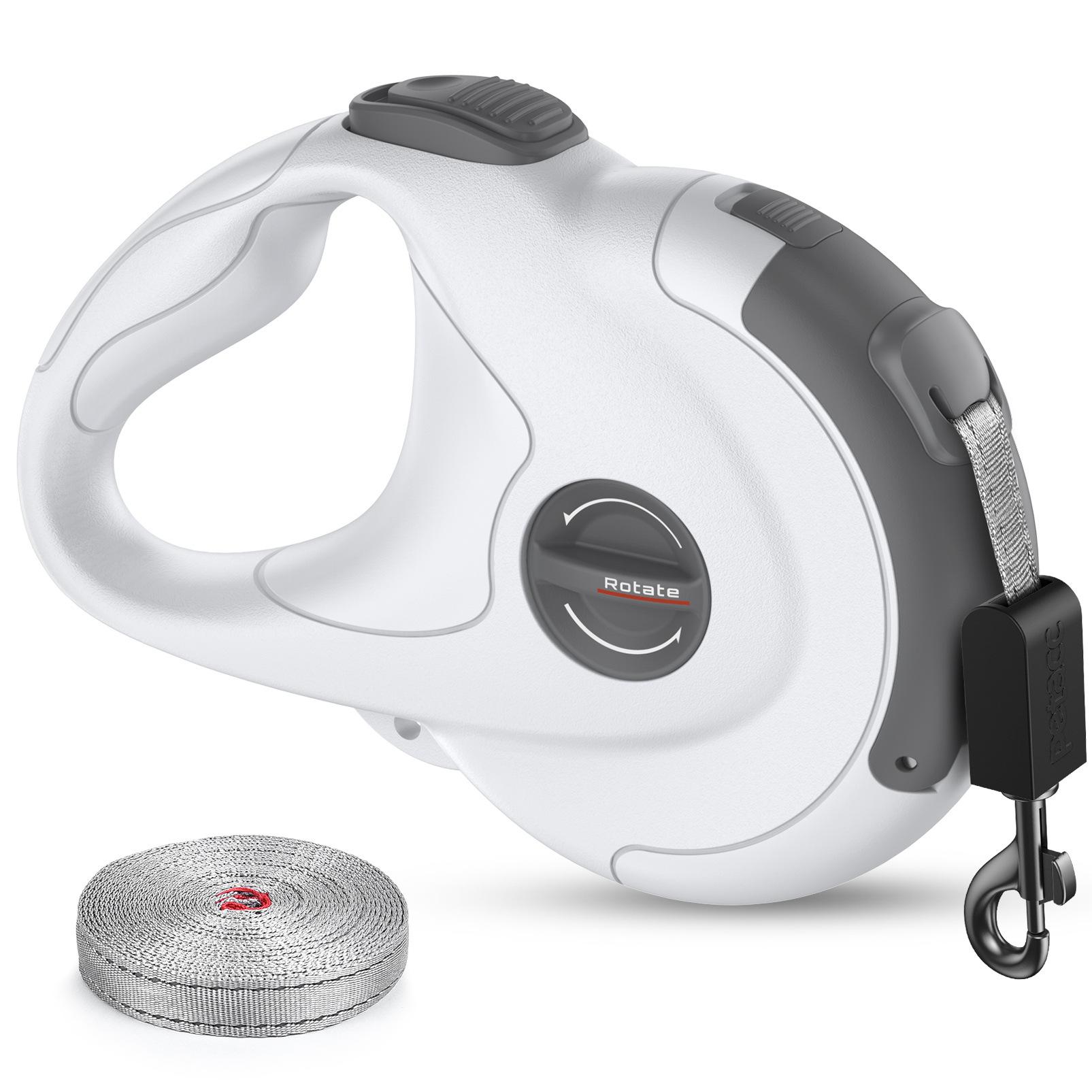 

Выдвижной поводок для собак, автоматический удлиняющийся светоотражающий нейлоновый поводок для собак, многоразовый, для средних и больших собак, аксессуары 4 M белый