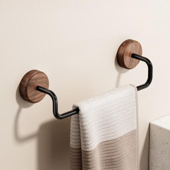 1/2Pcs Modern Style Bathroom Towel Hanger Anti-Rust Simple Installation Wall Mounted Single