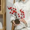 Artificial Plum Blossom Decorative Photo Props Faux Silk Flower Wedding Artificial Bouquet for Office