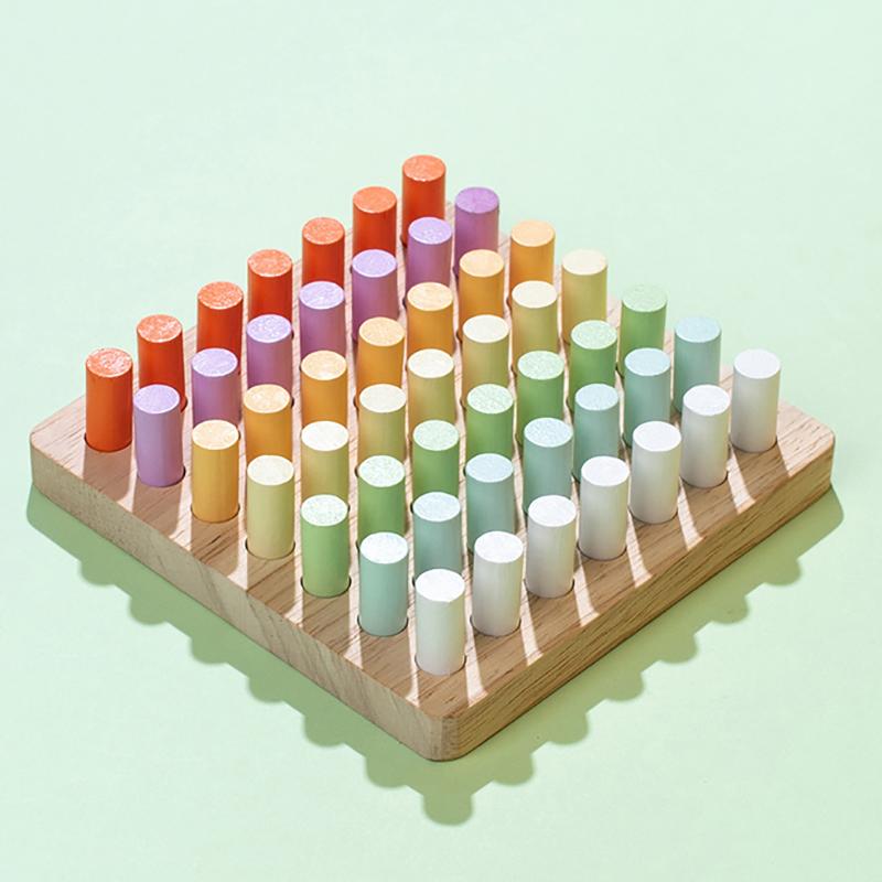 

Детский Монтессори Раннее Развитие Деревянная Красочная Штепсельная Доска Тренировка Координации Рук и Глаз Цветовые Когнитивные Обучающие Игрушки