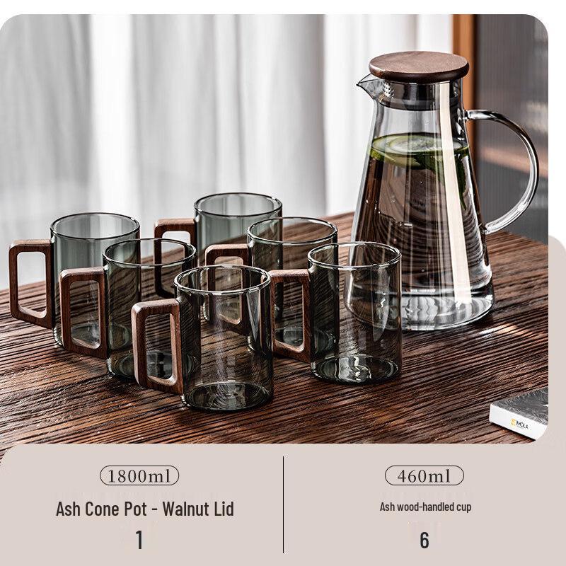 ZISIZ Heat-Resistant Glass Cold Water Kettle