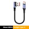 6A 15CM 30CM Short Cable Fast Charging 90° Elbow USB A to Type C Cable For Power Bank USB C To USB C Cable For iPhone 15 16