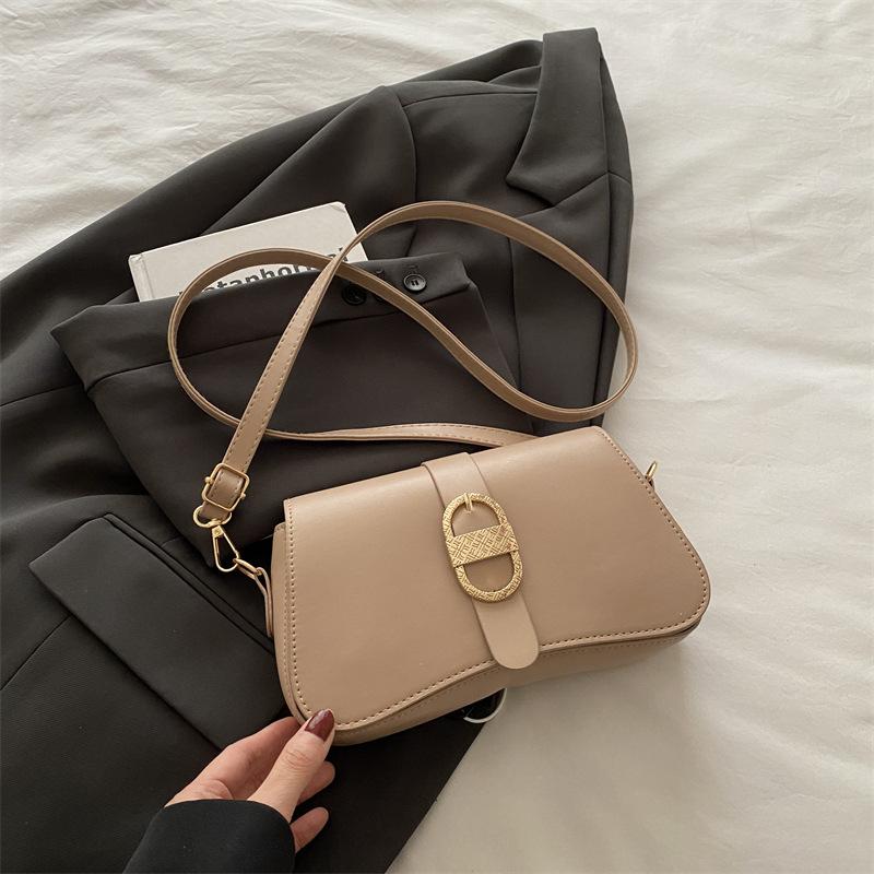 

Summer new exquisite simple retro fashion casual 2025 texture shoulder crossbody portable underarm bag women хаки