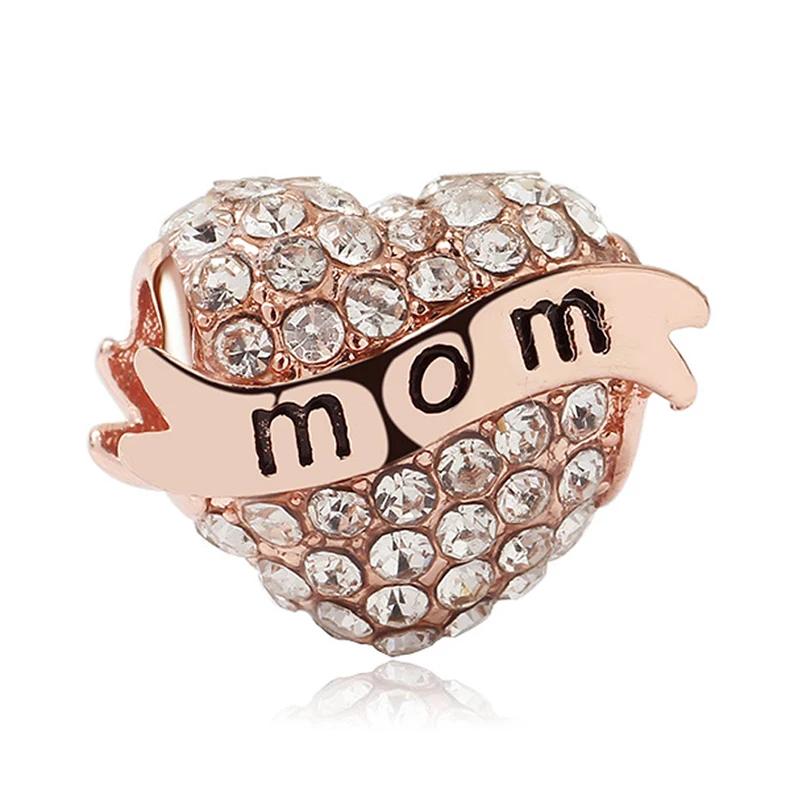 Nan Grand Daughter Best Friend Heart Beads Fits Charm Bracelet&Bangle DIY Women Jewelry Making
