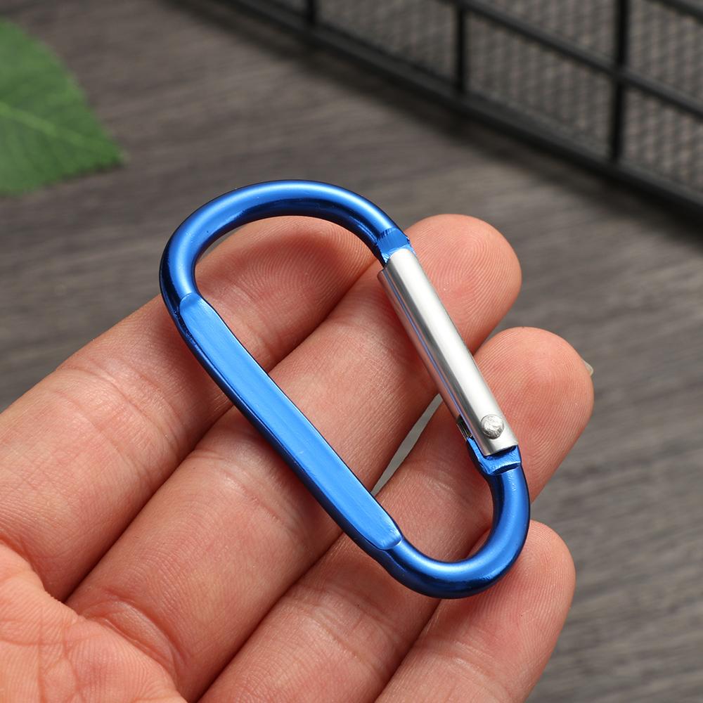 High Quality Equipment Safety Climbing Button Alloy Carabiner Buckle Keychain Camping Hiking Hook