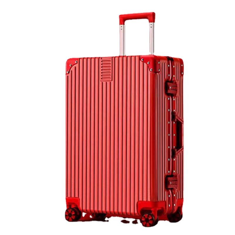 Weddings 20-Inch Red Carry-on Trolley Suitcase with Universal Wheels and Combo Lock for Men & Women