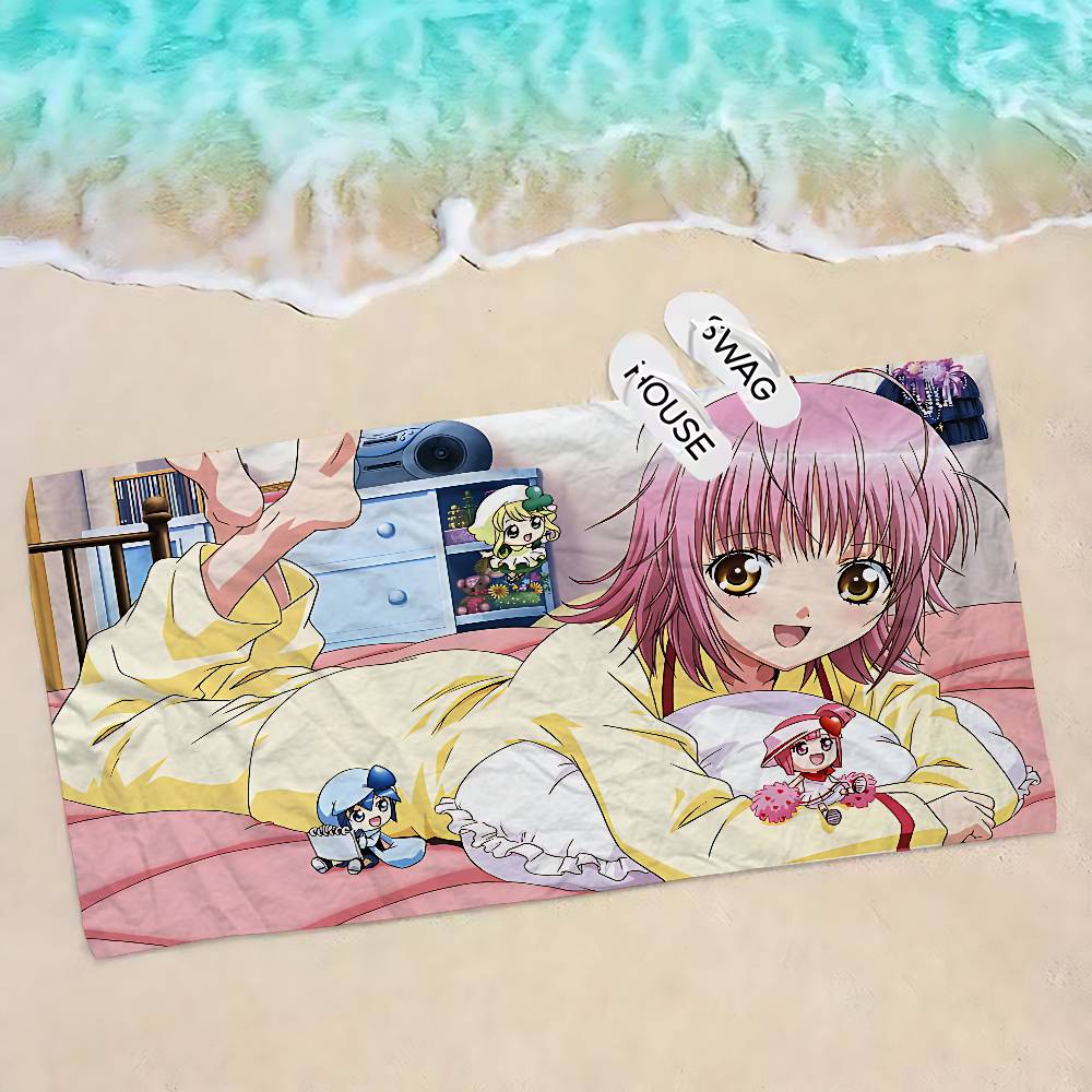 Shugo Chara Japan Anime Anime Beach Swimming Towel Soft Absorbent Washcloth Children's Gifts for Kids Travel Camping Gym
