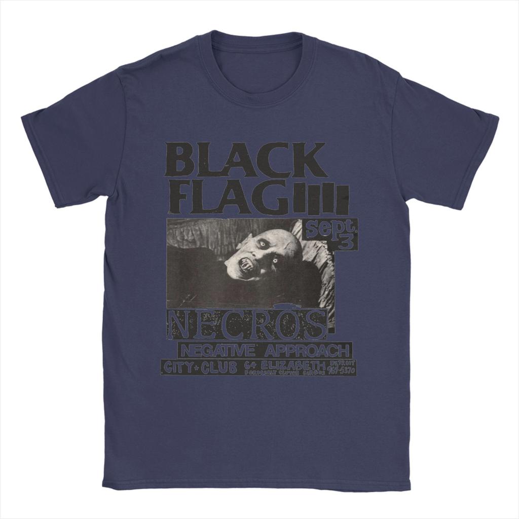 Funny Necros Black Flag T Shirt Men Cotton Short Sleeve Round Neck Summer Tops