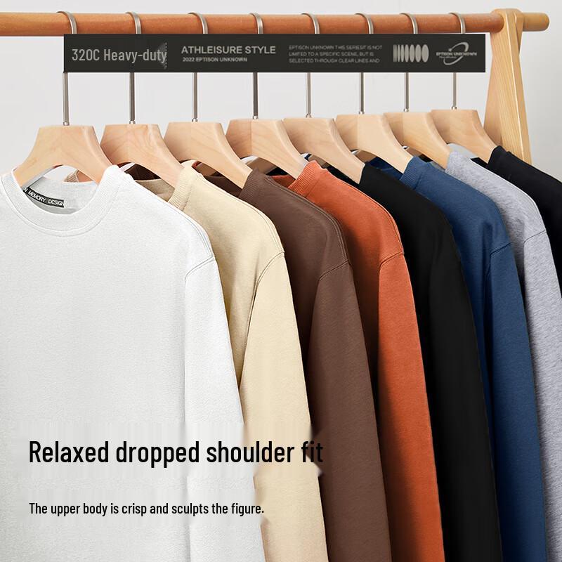 JEEP SPIRIT Men's Red Loose-Fit Crewneck Sweatshirt