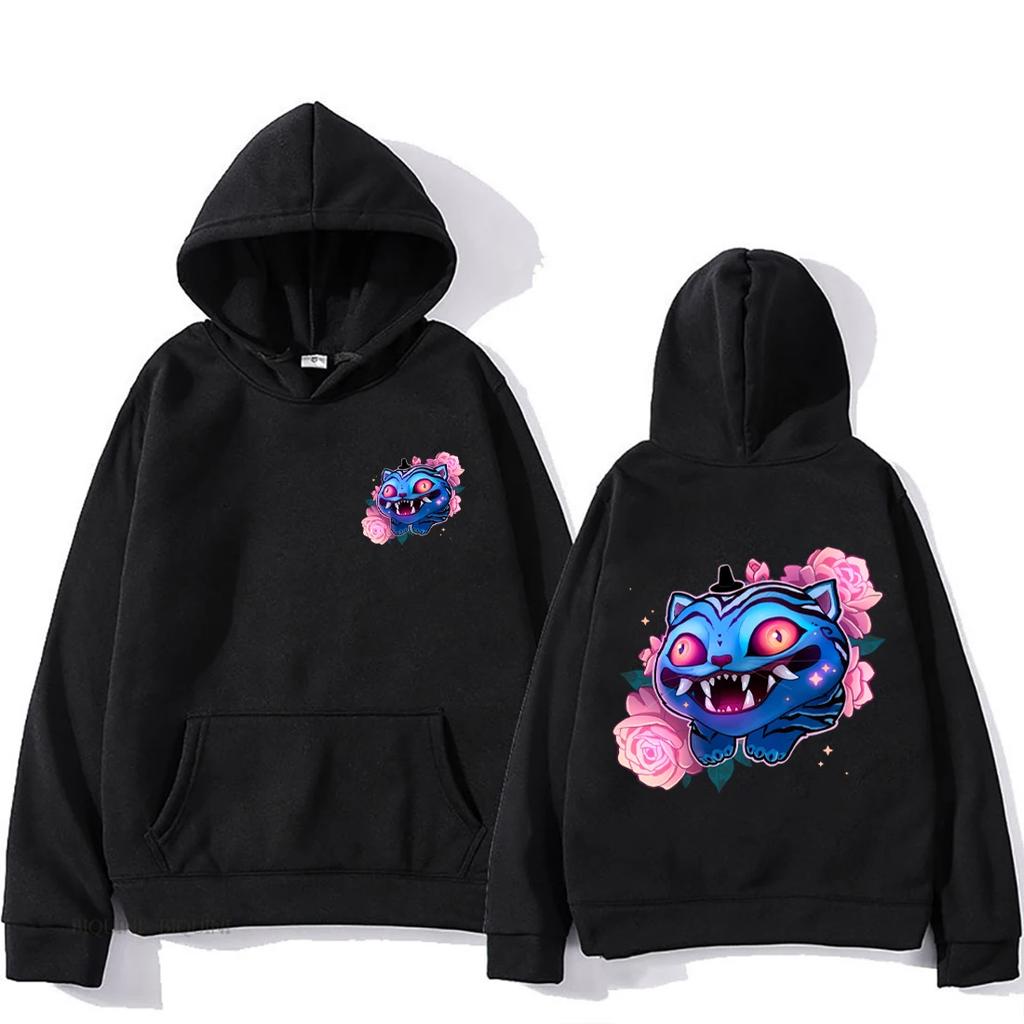 KPop Devil Hunter Derpy Tiger Hoodie Men's and Women's Retro Long Sleeve Sweatshirt Fleece Fashion Warm Hoodie