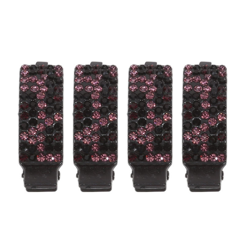 Rhinestone Hair Clips 4Pcs Set Crystal Bangs Claw Clips For Women Ponytail Barrettes Hairpins Fashion Exquisite Hair Accessories Gift For Girls