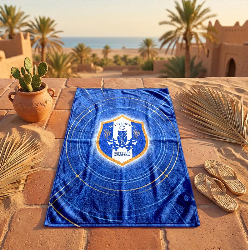 Asciugamano da Spiaggia Tema Sheffield Wednesday Morbido Asciugatura Rapida?Asciugamano Asciutto Per Vacanze Estive Al Mare Nuoto