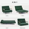 Sofa Bed 4 in 1 with Sleep Function Velvet Look 183x98.5cm Green