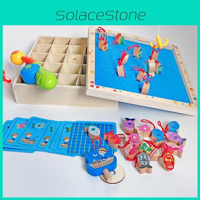Memory Wooden Fishing Toy For Children Focus Development Parent Interaction