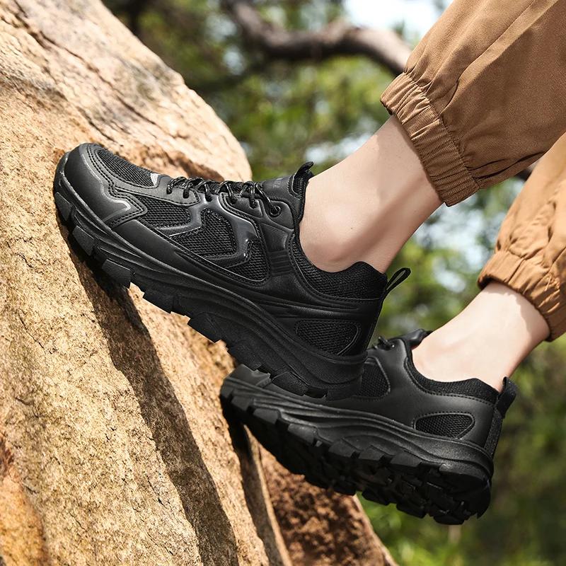 High Quality Men Hiking Shoes Outdoor Light Breathable Sneakers Men Cushioning Non-Slip Vintage Sports Shoes Tenis Para Hombre