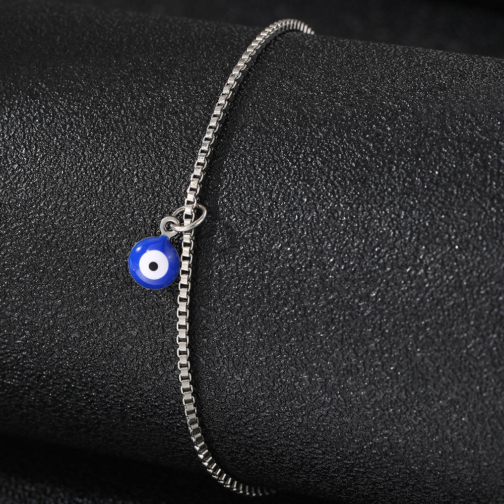 Bohemian Evil Eye Pendant Anklet - European & American Beach Style Summer Foot Jewelry