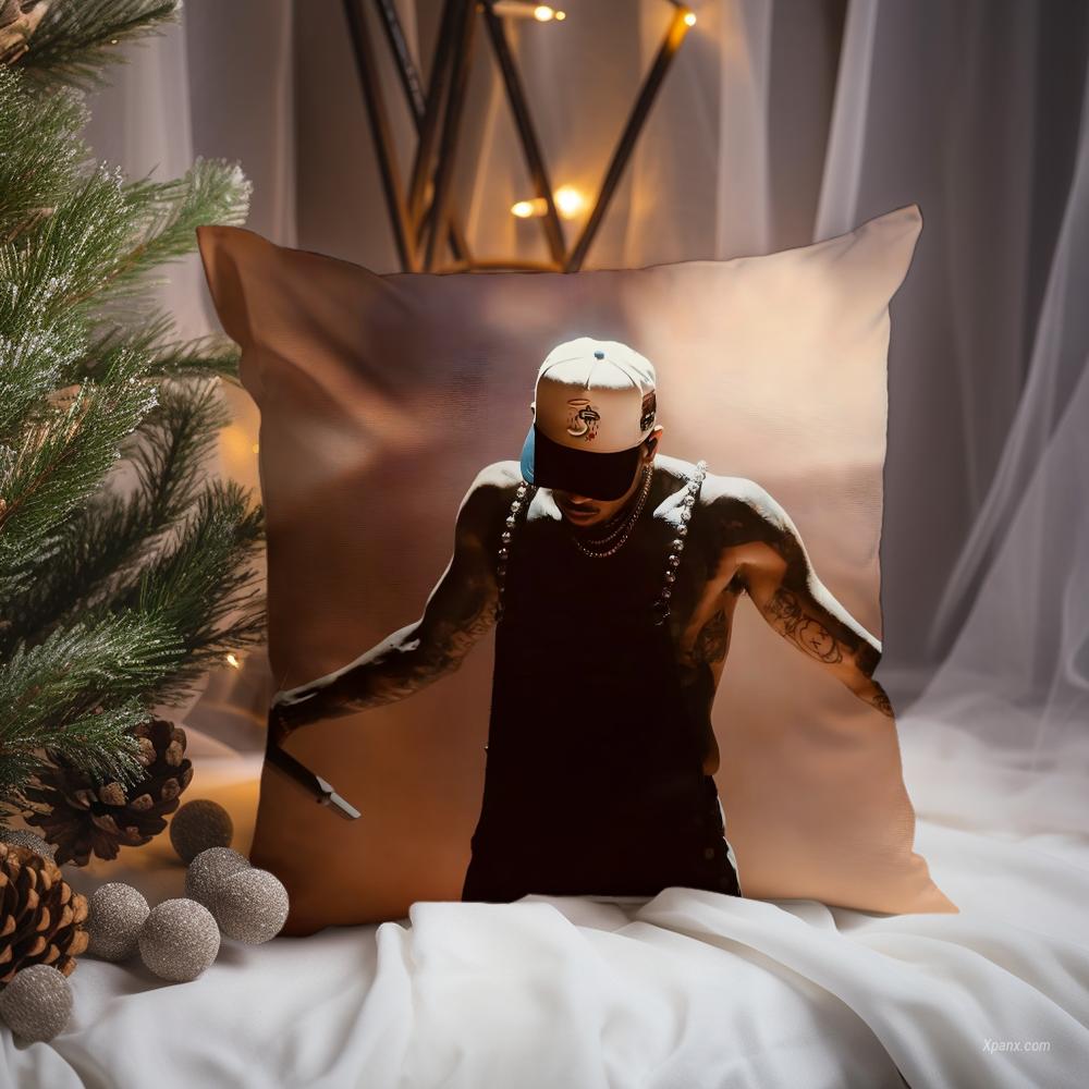 Hot C-Chris Brown Cushion Cover Premium Comfort Reversible Pillow Cove -Two in One Design for Any Room & Car Interior