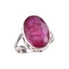 Red Ruby(Simulated) Gemstone Handmade 925 Sterling Silver Jewelry Ring S.7 F5z42