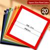 Children's Art Craft Cardstock: 20 Sheets of Colored, Thick, Square Paper with Round Borders