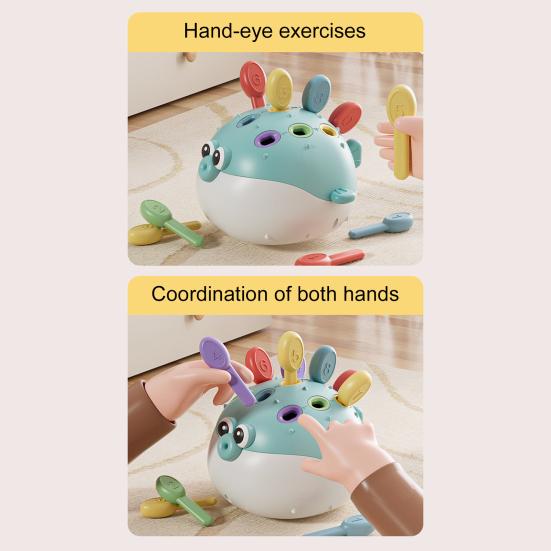 Kids Puffer Skills Hand-eye Coordination Number Color Puzzle Toy Fine Motor Preschool Learning Toddlers Girls Animal