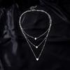 Trendy Zircon Pendant Necklace For Women Multilayer Chain Choker Fashion Female Party Shiny Jewelry Gift
