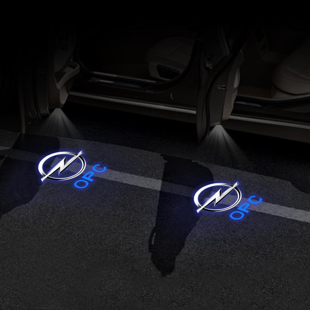 2pcs LED Car Door Welcome Lights Auto Laser Projector Light For Opel OPC Astra Insignia Corsa Mokka Vectra G H J K F Accessories