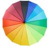 YUHANG 16-Rib Rainbow Semi-Automatic Straight Umbrella