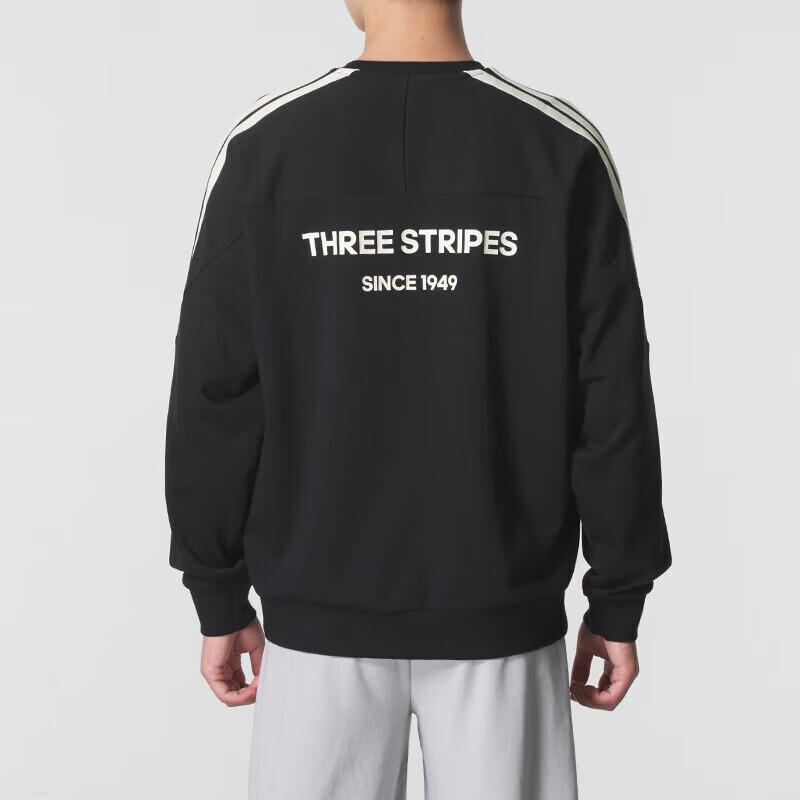 adidas Sweatshirts Men's Black Crew Neck Moderate Regular KA2562