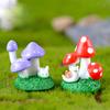 Colorful Mushroom Resin Ornament Multi-purpose Waterproof Rust-proof For Micro Landscape Decoration