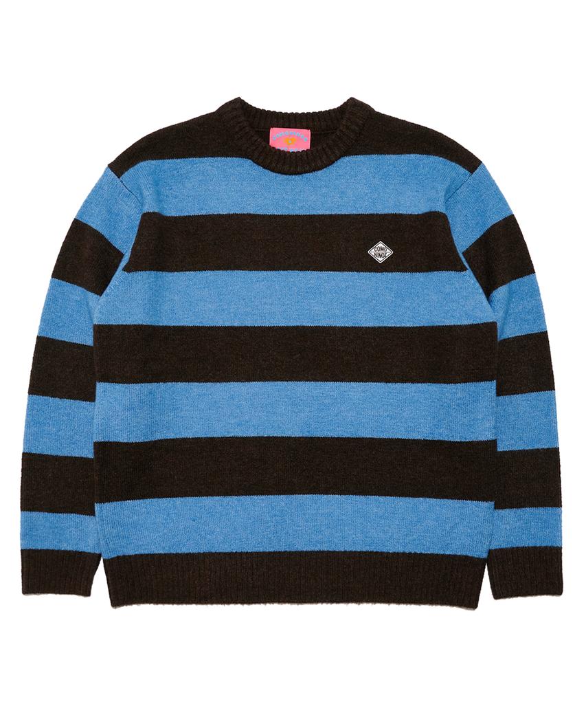 COMONINOZ Stripe Crew Neck Knit [4 Color]