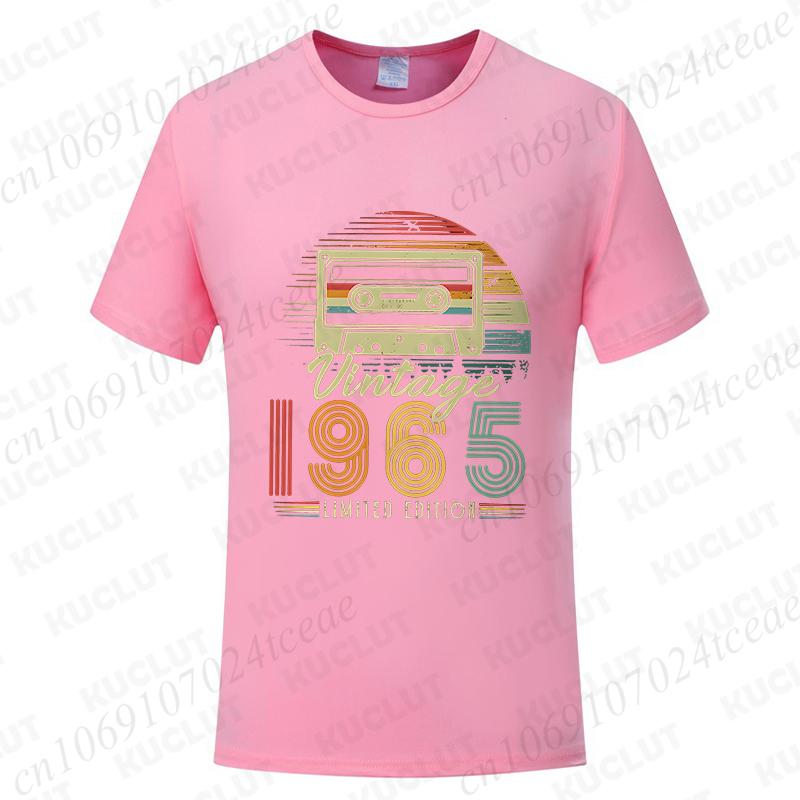 Unisex Vintage 1965 Print T-shirts for Unisex WoUnisex Birthday Vintage Letter Design Tshirt Short Sleeve Clothes Fashion Casual Tee Clothing