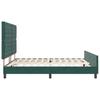Box Spring Bed with Headboard Dark Green 180 x 200 cm Velvet