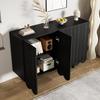 Cabinet Storage Spacious Countertop Stable Structure Minimalist Style Strong Load-bearing with Shelf Heavy Duty Freestanding Sideboard Hutch