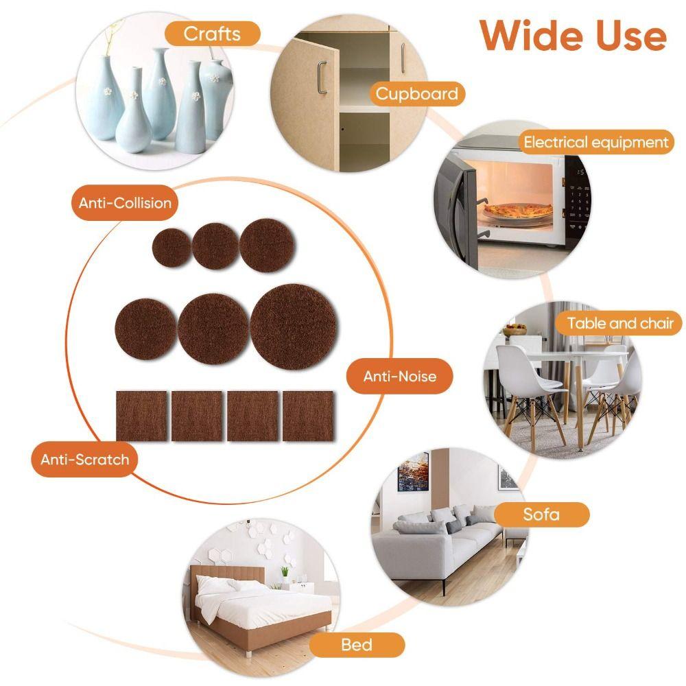 136/300 Stück Verschiedene Größen Filz Möbel Kratzschutz Bodenschutz Möbelgleiter Stuhlbeine